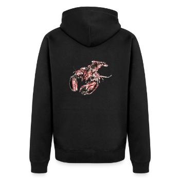 homard - Veste à capuche bio Premium Unisexe - noir - Dos - Nico (187cm)