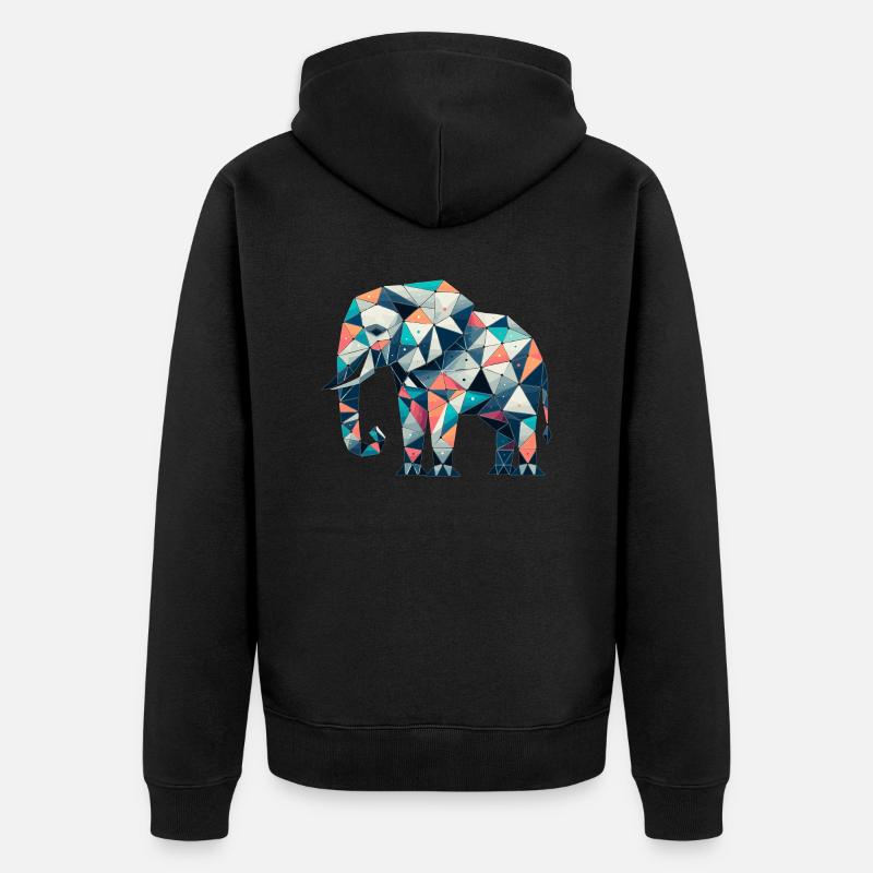 Éléphant // éléphant - Veste à capuche bio Premium Unisexe - noir