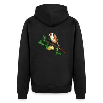 Oiseau coloré - Veste à capuche bio Premium Unisexe - noir - Dos - Nico (187cm)
