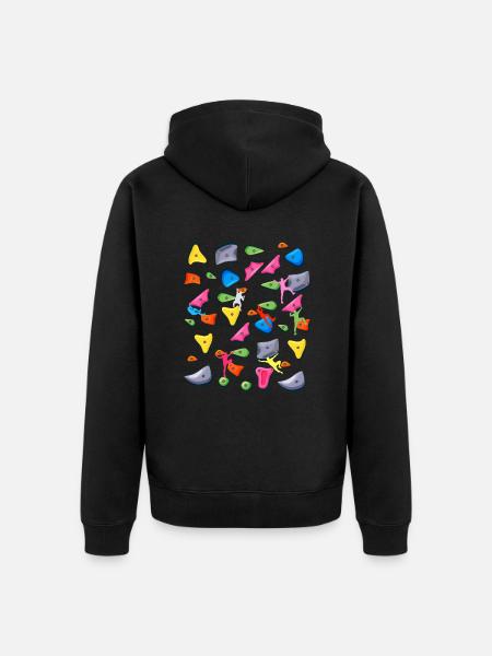 Bouldering Climbing Boulderer Bouldering - Unisex Premium Organic Zip Hoodie - black
