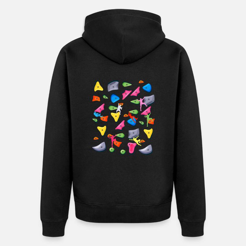 Bouldern Klettern Boulderer Boulder - Unisex Premium Bio Zip Hoodie - Schwarz