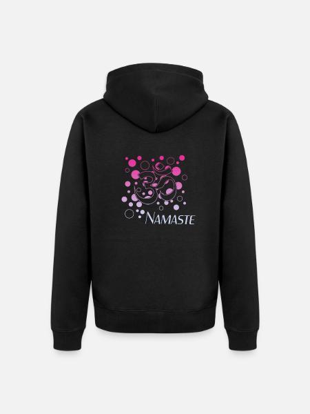 Namaste Yoga - Unisex Premium Bio Zip Hoodie - Schwarz