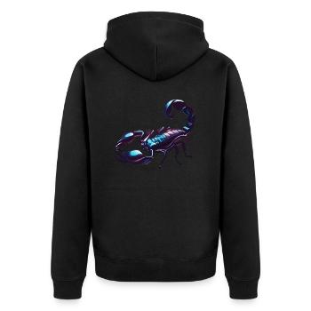 Chrome spike - Unisex Premium Organic Zip Hoodie - black - Back - Nico (187cm)