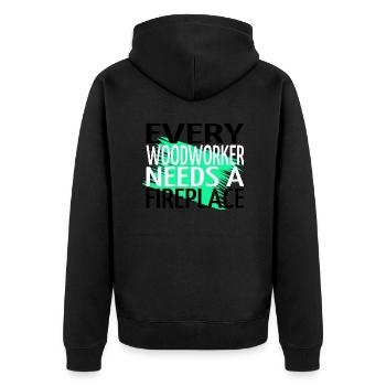 Travail du bois charpentier blagues Tshirts - Veste à capuche bio Premium Unisexe - noir - Dos - Nico (187cm)