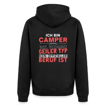 Damn Horny Guy - Édition Camper - Veste à capuche bio Premium Unisexe - noir - Dos - Nico (187cm)