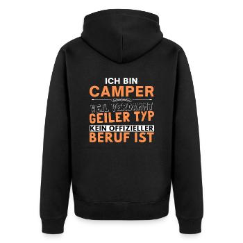 Damn Horny Guy - Édition Camper - Veste à capuche bio Premium Unisexe - noir - Dos - Nico (187cm)