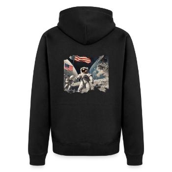 USA Limited Edition - Veste à capuche bio Premium Unisexe - noir - Dos - Nico (187cm)
