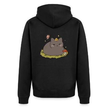 Chat d’automne - Veste à capuche bio Premium Unisexe - noir - Dos - Nico (187cm)