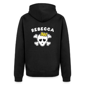 Pirate Rebecca Design pour les filles et les femmes - Veste à capuche bio Premium Unisexe - noir - Dos - Nico (187cm)