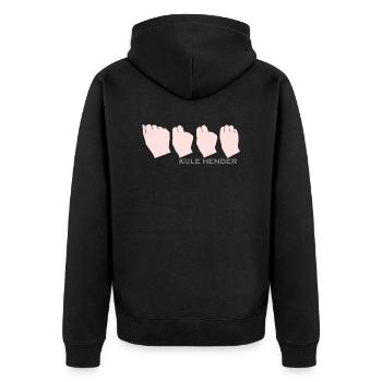 Alphabet main Anne - Veste à capuche bio Premium Unisexe - noir - Dos - Nico (187cm)