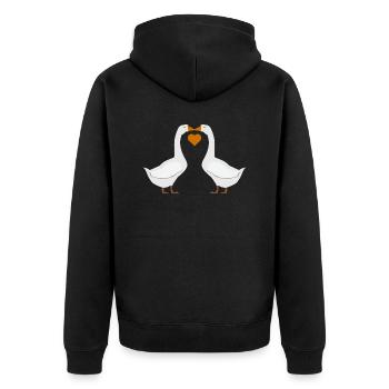 oie Cœur - Veste à capuche bio Premium Unisexe - noir - Dos - Nico (187cm)