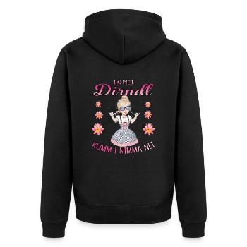 People's Festival In Mei Dirndl Lausmadl Women's Traditional Costumes - Unisex Premium Organic Zip Hoodie - black - Back - Nico (187cm)