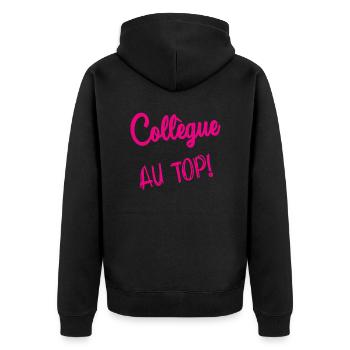 RETRAITE. RETRAITE. RETRAITEE. RETRAITE - Veste à capuche bio Premium Unisexe - noir - Dos - Nico (187cm)