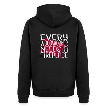 Aaron Carpenter T-shirts Carpenter Joke Marteau-piqueur - Veste à capuche bio Premium Unisexe - noir - Dos - Nico (187cm)