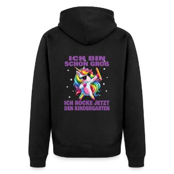 Kindergarten Child 2024 Kita Start Start - Unisex Premium Organic Zip Hoodie - black - Back - Nico (187cm)