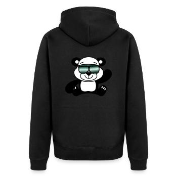 Panda Ours Cool - Veste à capuche bio Premium Unisexe - noir - Dos - Nico (187cm)