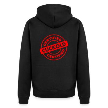 Cuckold - Veste à capuche bio Premium Unisexe - noir - Dos - Nico (187cm)