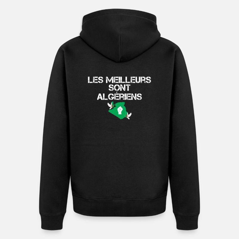 Les meilleurs sont Algériens - Veste à capuche bio Premium Unisexe - noir