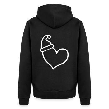 Coeur Symbole Noël - Veste à capuche bio Premium Unisexe - noir - Dos - Nico (187cm)