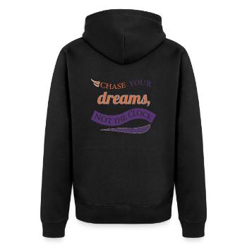 drems logo - Veste à capuche bio Premium Unisexe - noir - Dos - Nico (187cm)