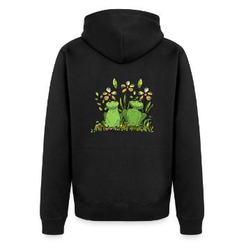 Grenouilles - Veste à capuche bio Premium Unisexe - noir - Dos - Nico (187cm)