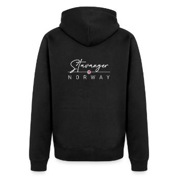 Norvège - Stavanger - Norvège - Norvège - Veste à capuche bio Premium Unisexe - noir - Dos - Nico (187cm)