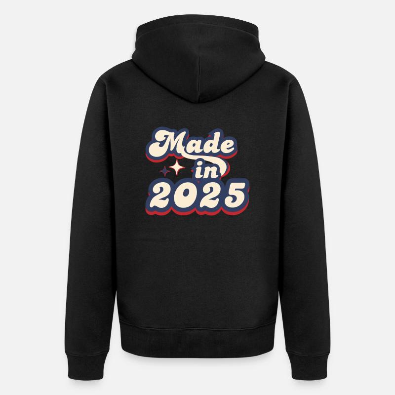 Made in 2025 retro - Veste à capuche bio Premium Unisexe - noir