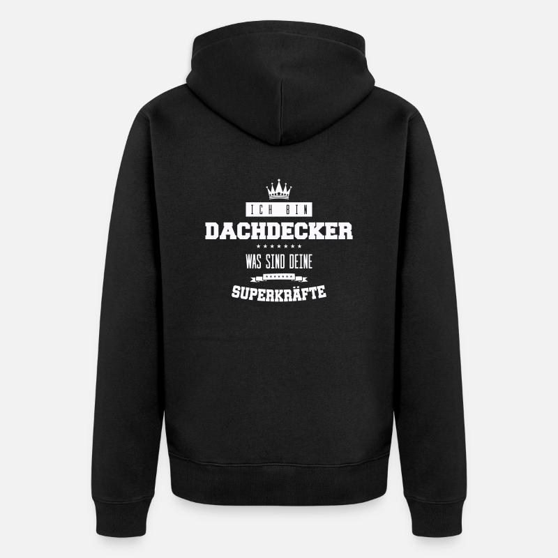 Dicton du couvreur - Veste à capuche bio Premium Unisexe - noir