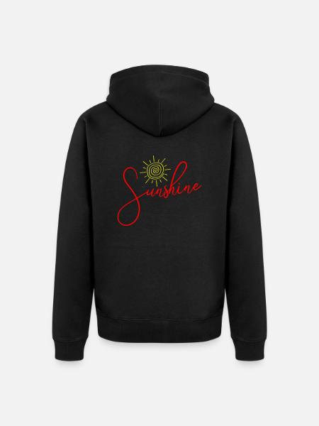 Sunshine Sun Icon - Unisex Premium Organic Zip Hoodie - black