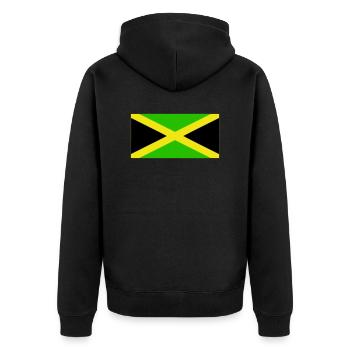Jamaïque drapeau - Veste à capuche bio Premium Unisexe - noir - Dos - Nico (187cm)