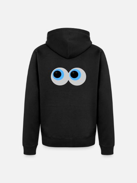 Yeux - Veste à capuche bio Premium Unisexe - noir