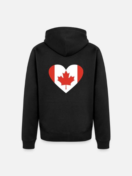 Kanada - Unisex Premium Bio Zip Hoodie - Schwarz