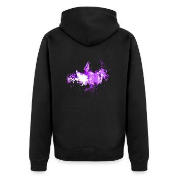 Dragon Fantasy Violet - Veste à capuche bio Premium Unisexe - noir - Dos - Nico (187cm)