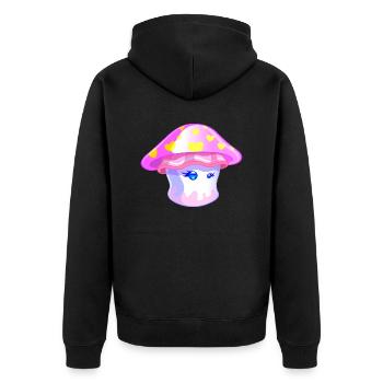 Champignon Fille - Veste à capuche bio Premium Unisexe - noir - Dos - Nico (187cm)