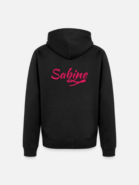 Sabine - Unisex Premium Bio Zip Hoodie - Schwarz