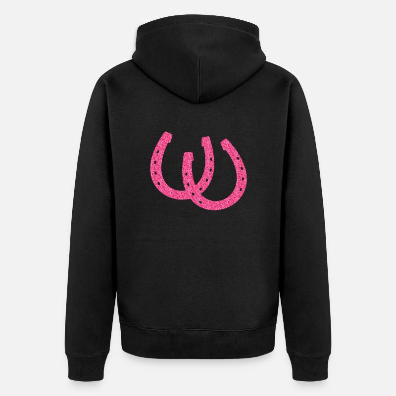fer à cheval pétillant - Veste à capuche bio Premium Unisexe - noir