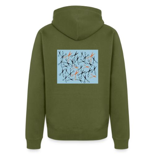 Scherenmaske Schwarzer Hintergrund - Unisex Premium Bio Zip Hoodie