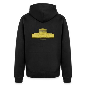 Walhalla Donaustauf Regensburg memorial - Unisex Premium Organic Zip Hoodie - black - Back - Nico (187cm)