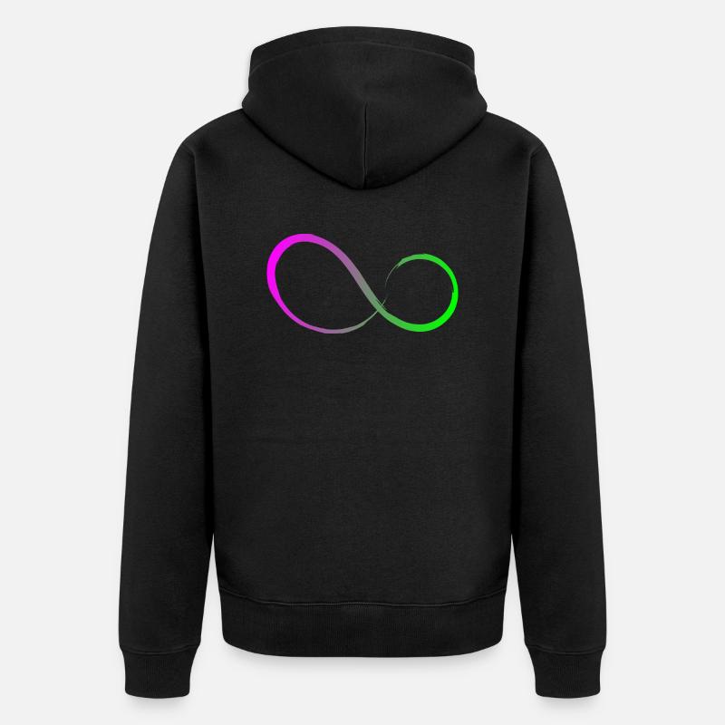 Infinity Sign Infinity Symbol Design - Veste à capuche bio Premium Unisexe - noir