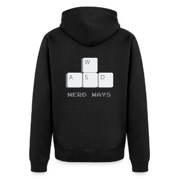 nerd way - Veste à capuche bio Premium Unisexe - noir - Dos - Nico (187cm)