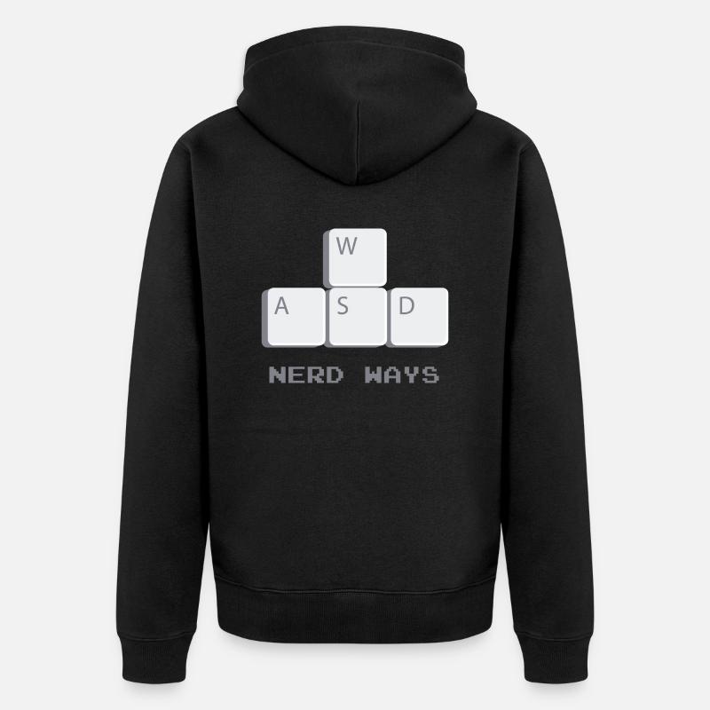 nerd way - Veste à capuche bio Premium Unisexe - noir
