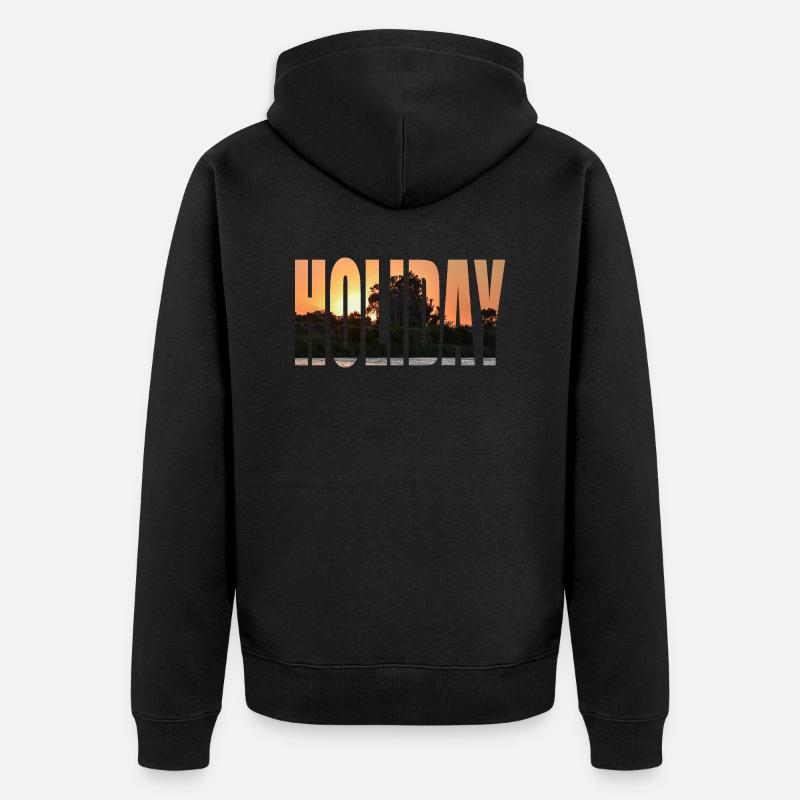 Vacances - Veste à capuche bio Premium Unisexe - noir
