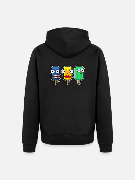 Wassereis Freunde - Unisex Premium Bio Zip Hoodie - Schwarz