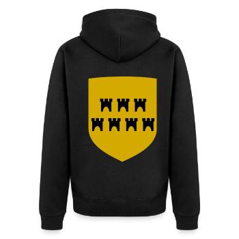 The Transylvanian Saxons - Unisex Premium Organic Zip Hoodie - black - Back - Nico (187cm)