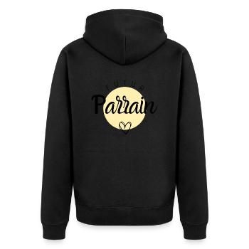 Futur parrain - Veste à capuche bio Premium Unisexe - noir - Dos - Nico (187cm)