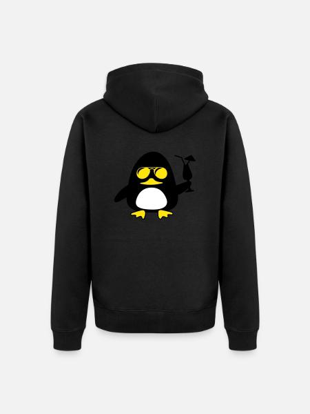 beach duck - Unisex Premium Bio Zip Hoodie - Schwarz