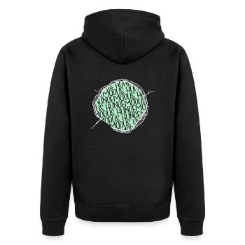 geschenkidee doggie tier lustig humor chihuahua - Unisex Premium Bio Zip Hoodie - Schwarz - Hinten - Nico (187cm)