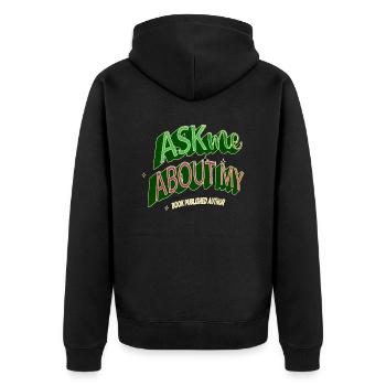 computer language birthday - Unisex Premium Bio Zip Hoodie - Schwarz - Hinten - Nico (187cm)