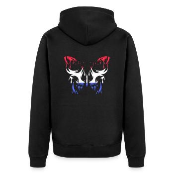 France pays drapeau officiel états continent - Veste à capuche bio Premium Unisexe - noir - Dos - Nico (187cm)