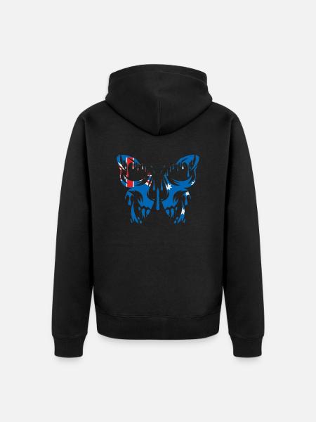 Flag of Australia Official States - Unisex Premium Organic Zip Hoodie - black